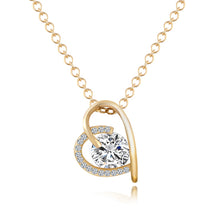 17KM Christmas Gift Heart Gold Color Choker Crystal Zircon Necklace Luxury Jewelry Necklaces For Women bijoux collares CS13