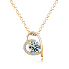 17KM Christmas Gift Heart Gold Color Choker Crystal Zircon Necklace Luxury Jewelry Necklaces For Women bijoux collares CS13