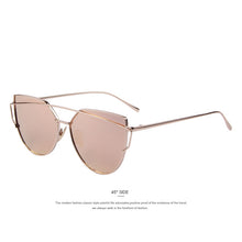 Women's Cat Eye Sunglasses - MERRY'S Fashion Women Cat Eye Sunglasses Classic Brand Designer Twin-Beams Sunglasses Coating Mirror Flat Panel Lens S'7882