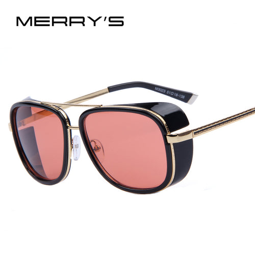 MERRY'S IRON MAN 3 Matsuda TONY Steampunk Sun glasses Men Mirrored Designer Brand Glasses Vintage Sun glasses