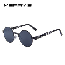 MERRY'S Women Steampunk Sunglasses Men Retro Round Sunglasses Metal Sun glasses Men Oculos De Sol UV400