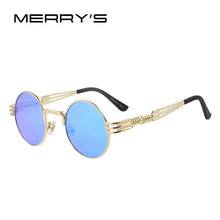 MERRY'S Women Steampunk Sunglasses Men Retro Round Sunglasses Metal Sun glasses Men Oculos De Sol UV400