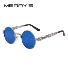 MERRY'S Women Steampunk Sunglasses Men Retro Round Sunglasses Metal Sun glasses Men Oculos De Sol UV400