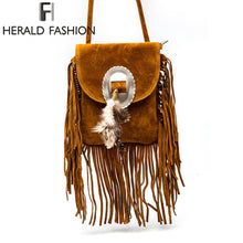 Women Pu Leather Bag Female Fashion Shoulder Bags Famous Brand Crossbody Bags Fringe Tassel Women Messenger Bags herald fashion