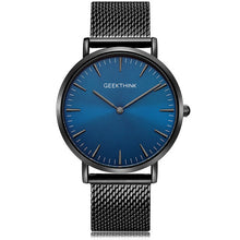 Men's Watches -GEEKTHINK Top Luxury Brand Quartz watch men Casual Japan quartz-watch stainless steel Mesh strap ultra thin clock male New