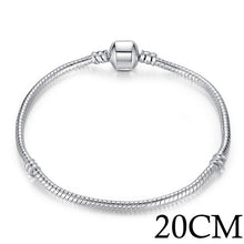 Bracelets for Women - BAMOER 5 Style Silver Color LOVE Snake Chain Bracelet & Bangle 16CM-21CM Pulseras Lobster PA1104