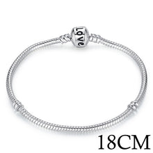 Bracelets for Women - BAMOER 5 Style Silver Color LOVE Snake Chain Bracelet & Bangle 16CM-21CM Pulseras Lobster PA1104