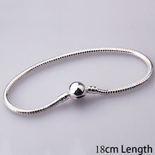 Bracelets for Women - BAMOER 5 Style Silver Color LOVE Snake Chain Bracelet & Bangle 16CM-21CM Pulseras Lobster PA1104