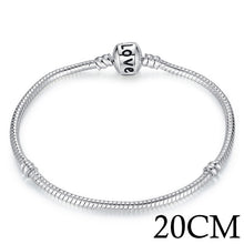 Bracelets for Women - BAMOER 5 Style Silver Color LOVE Snake Chain Bracelet & Bangle 16CM-21CM Pulseras Lobster PA1104