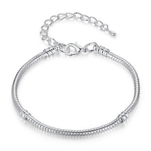 Bracelets for Women - BAMOER 5 Style Silver Color LOVE Snake Chain Bracelet & Bangle 16CM-21CM Pulseras Lobster PA1104