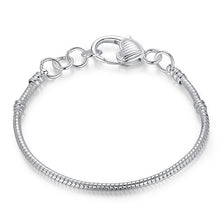 Bracelets for Women - BAMOER 5 Style Silver Color LOVE Snake Chain Bracelet & Bangle 16CM-21CM Pulseras Lobster PA1104