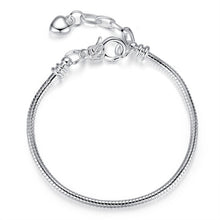 Bracelets for Women - BAMOER 5 Style Silver Color LOVE Snake Chain Bracelet & Bangle 16CM-21CM Pulseras Lobster PA1104
