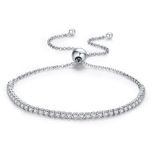 Bracelets for Women - BAMOER FLASH DEALS 925 Sterling Silver Sparkling Strand Bracelet Women Link Tennis Bracelet Silver Jewelry SCB029