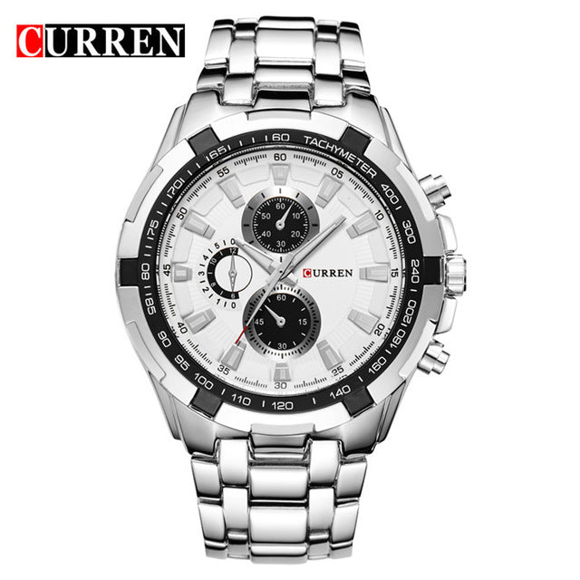 Men's Watches - 2018 Top Brand Luxury full steel Watch Men Business Casual quartz Wrist Watches Military Wristwatch waterproof Relogio SALE New