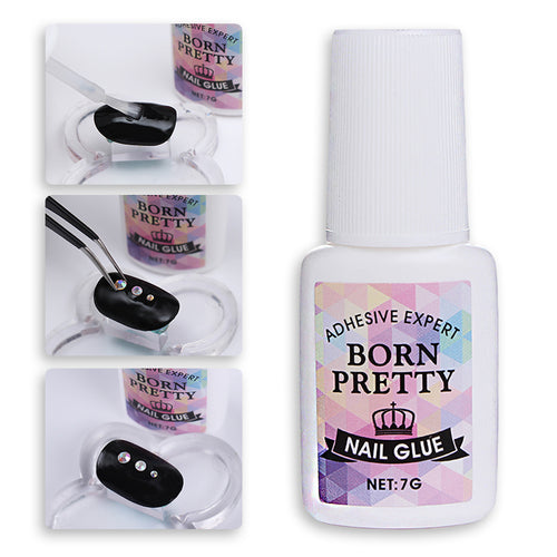 BORN PRETTY Nail Decoration Adhesive Glue 7g Fast-dry for UV/LED Rhinestone Manicure Nail Art Tool NO NEED CURING UV Lamp