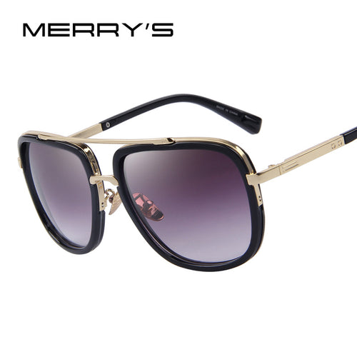 Men's Sunglasses - MERRY'S Fashion Men Sunglasses Classic Women Brand Designer Metal Square Sun glasses UV400